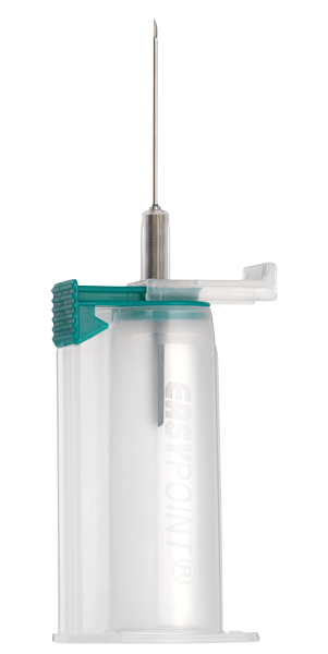 The needle will automatically retract into the safety chamber, preventing exposure to both ends of the blood-filled needle and rendering the tube holder non-reusable.