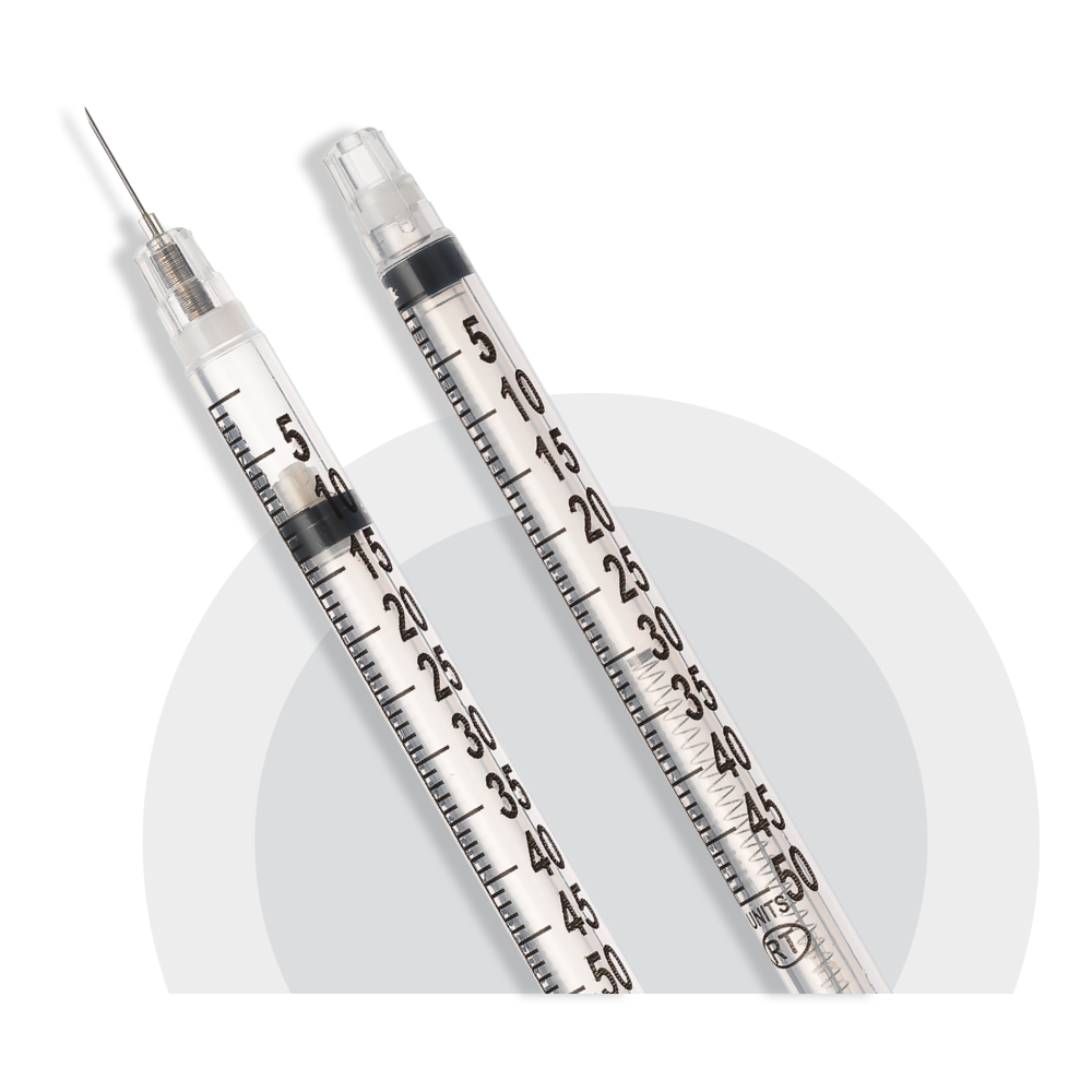 VanishPoint® Insulin Safety Syringe that effectively reduces needlestick injuries